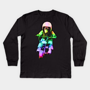 MOTO CHIMP! Kids Long Sleeve T-Shirt